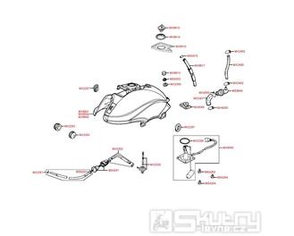 F11 Nádrž a podtlakový kohout - Kymco HIPSTER 125