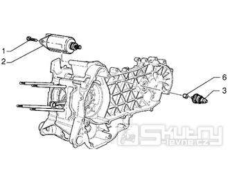 T14 Elektrický startér - Gilera DNA 180ccm 4T LC do 2005 (ZAPM26000...)