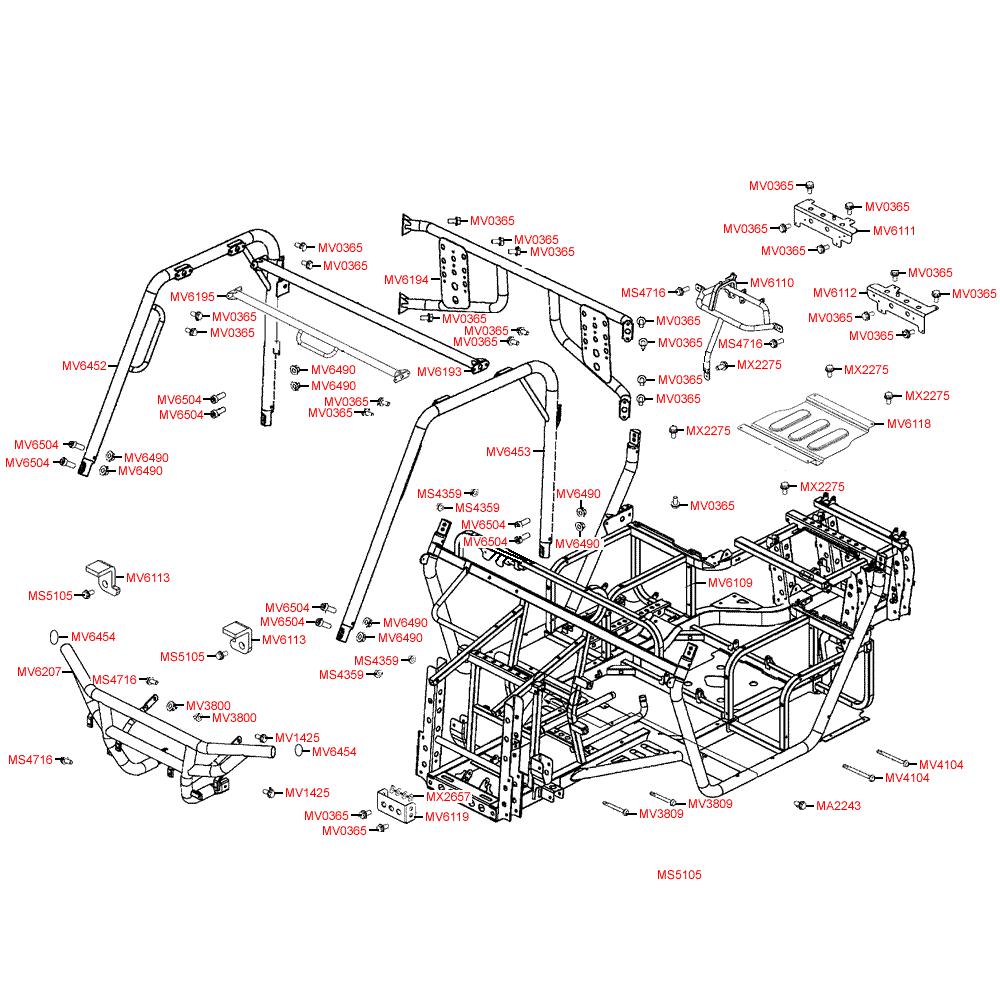 F22 Rám a prostor pro cestující - Kymco UXV 500