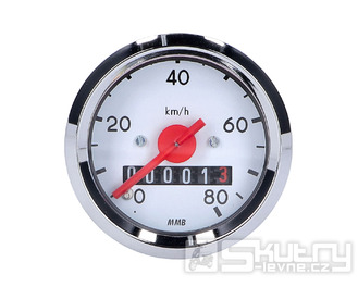 Tachometr 80 km/h, průměr 48 mm, pro Simson S50, S51, K51 Schwalbe