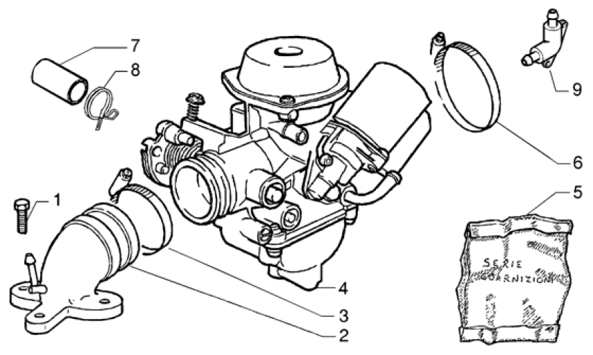 T18 Karburátor - Gilera Runner VX 125 4T (ZAPM24100, ZAPM24000)