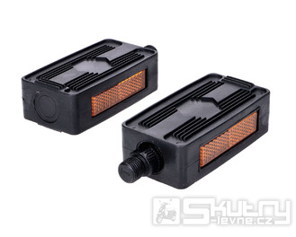 Pedály s odrazkami M14x1,25 pro MBK, Peugeot, Piaggio, Puch, Tomos, Vespa a Zundapp = 34266