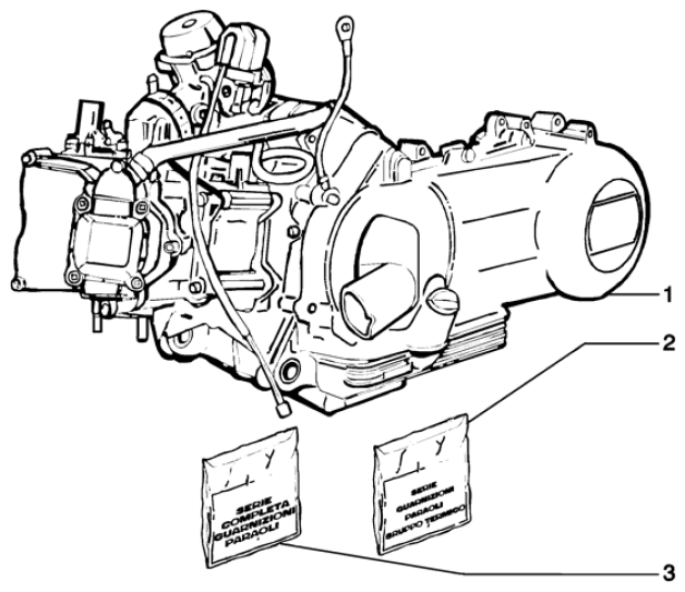 T1 Motor, těsnění motoru - Gilera Runner VX 125 4T (ZAPM24100, ZAPM24000)