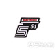 Nápis S51 Elektronik samolepicí fólie červená pro Simson S51 / S51 Enduro