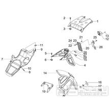 2.37 Zadní kryt, blatník - Gilera Runner 125 ST 4T LC 2008-2012 (ZAPM46301)