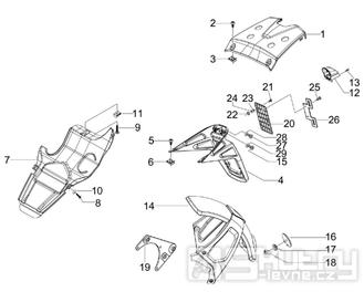 2.37 Zadní kryt, blatník - Gilera Runner 125 ST 4T LC 2008-2012 (ZAPM46301)