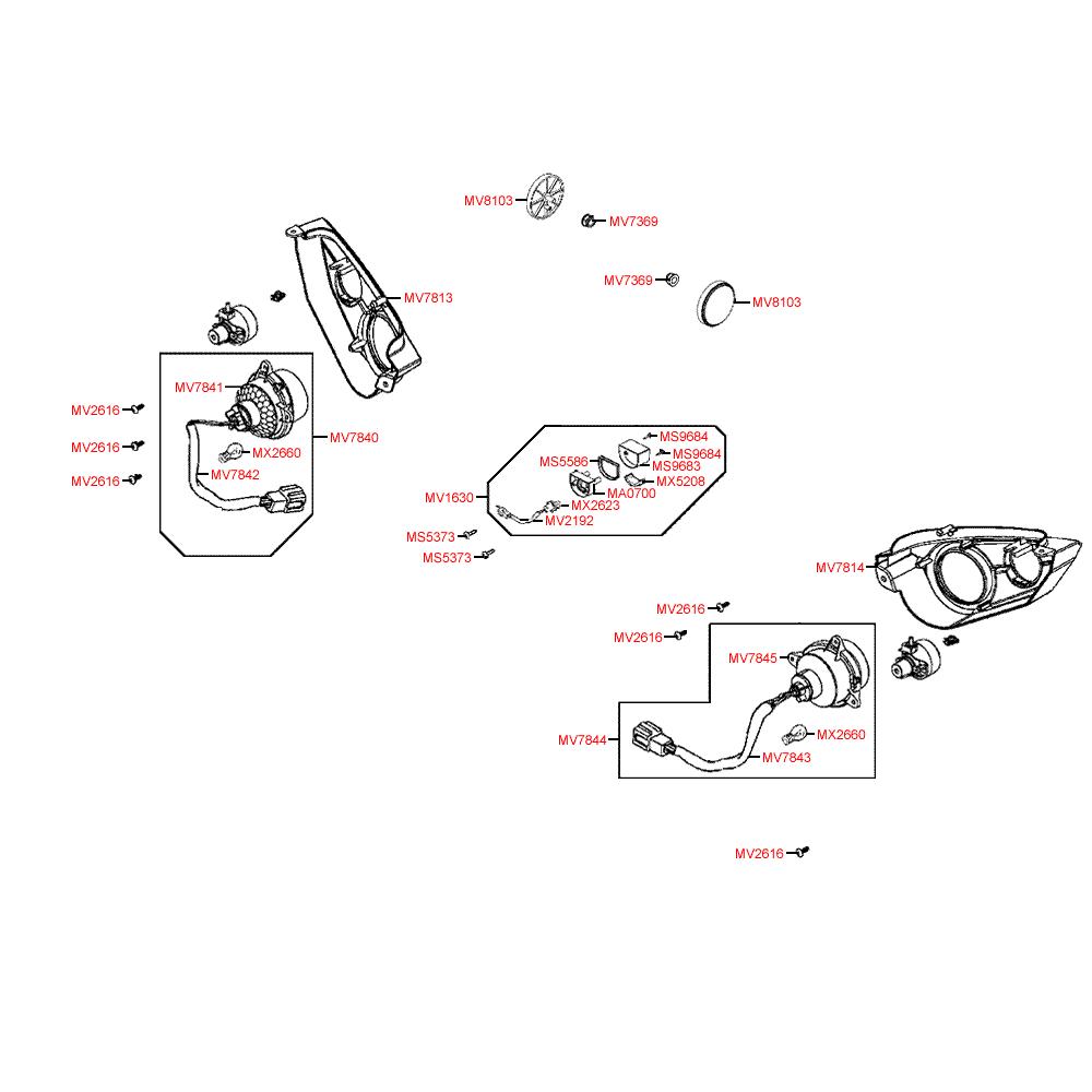 F19 Zadní světlo / Světlo SPZ - Kymco Maxxer 450i