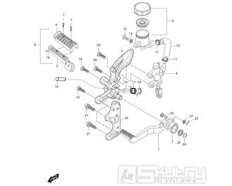 FIG28 Zadní brzda - Hyosung GT 125 NE