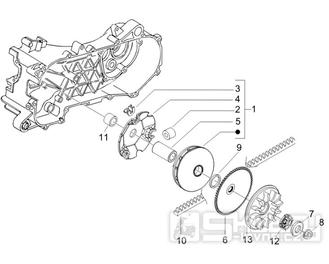 1.13 Řemen variátoru, variátor - Gilera Runner 50 SP 2010-2012 (ZAPC46100, ZAPC46300, ZAPC4610001)