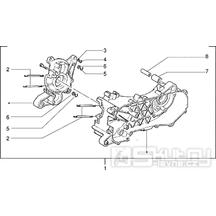 T2 Skříň klikové hřídele - Gilera Easy Moving 50ccm 2T AC (SSP2T0001001...)