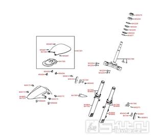 F06 Tyč řízení / Přední blatník - Kymco Super 8 125 [Big Tyre] KL25SF