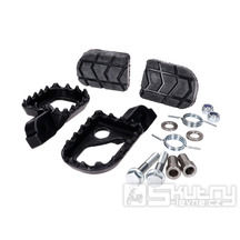 Stupačky CNC černé 16x24x3mm pro Beta RR 50 Enduro