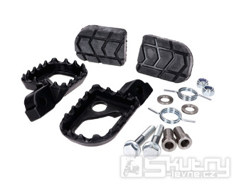 Stupačky CNC černé 16x24x3mm pro Beta RR 50 Enduro