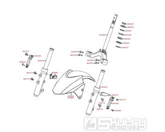 F06 Vidlice / přední blatník - Kymco Yager GT 200i