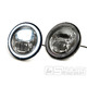 Přední LED světlo Moto Nostra HighPower Ø143mm 12V, chromový reflektor, pro Vespa PX, Cosa