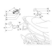 6.04 Zadní světlo a blinkry - Gilera Runner 50 PureJet 2005-2006 UK (ZAPC46200)