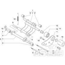 4.01 Uložení motoru - Gilera Runner 125 "SC" VX 4T 2006-2007 (ZAPM46100)