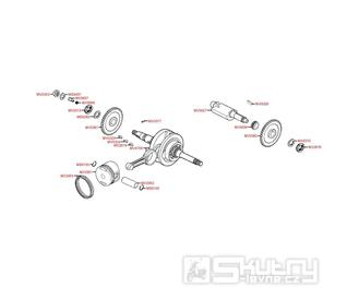 E04 Kliková hřídel / píst - Kymco MXU 150