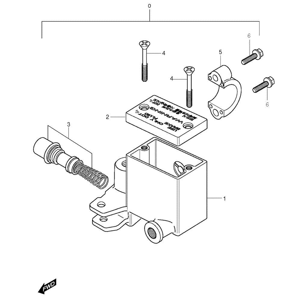 FIG41 Hlavní brzdový válec přední - Hyosung GT 125 RF