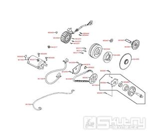 E06 Dobíjení, olejová pumpa a startér - Kymco MXU 300 Wide