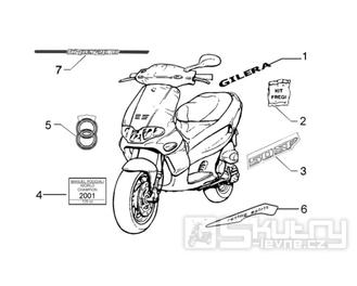 T26 Samolepky, polepy - Gilera Runner 50 SP do roku 2005 (ZAPC36200...)