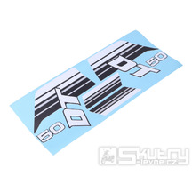 Sada samolepek na nádrž černá/šedá pro Yamaha DT 50