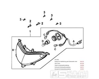 F01 Přední světlo - Kymco Grand Dink 250