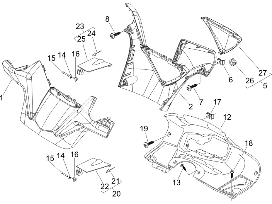 3.01 Kryt řidítek, plexi štít - Gilera Nexus 250 4T LC 2006 UK (ZAPM35300)