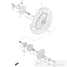 FIG46 Zadní kolo - Hyosung GT 250i NE (Naked)