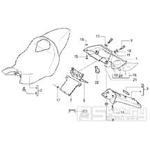 T30 Sedadlo a zadní blatník - Gilera DNA GP Experience 50ccm 2T 1998-2005  (ZAPC27000...)