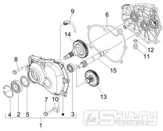 1.25 Převodovka - Gilera Runner 200 VXR 4T LC Race 2006 UK (ZAPM46200)