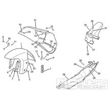 2.33 Přední a zadní blatník - Gilera SC 125 2006 (6H332629, VTHGS1A1A, VTHGS1A1B)
