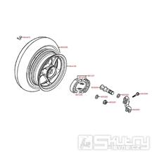 F08 Zadní kolo s brzdou - Kymco Grand Dink 50