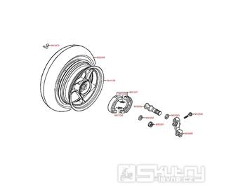 F08 Zadní kolo s brzdou - Kymco Grand Dink 50