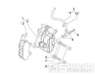 5.01 Brzdový třmen, destičky - Gilera Stalker 50 2T Speciální edice 2007-2008 (ZAPC40100)