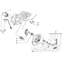 T12 Elektrický startér, nakopávací páka - Gilera Runner 50 do roku 1999 (ZAPC14000)