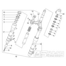 4.02 Přední kyvná vidlice, ložiska řízení - Gilera Nexus 500 4T LC 2006-2008 (ZAPM35200)