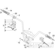 3.06 Řidítka, gripy, brzdové páčky - Gilera Nexus 500 SP 4T LC 2006-2007 (ZAPM35200)