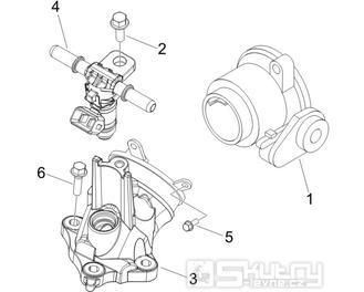 1.36 Škrtící klapka, vstřikovač - Gilera Nexus 500 4T LC 2009-2011 (ZAPM35200)