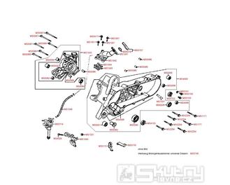 E09 Skříň klikové hřídele / olejové čerpadlo - Kymco People 50