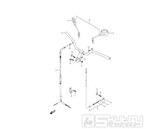 31 Řídítka / Zrcátka / Lanka - Hyosung SF 50