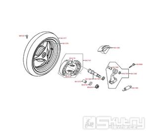 F08 Zadní kolo a brzda - Kymco Movie S 125i SR25BA