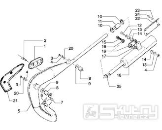 T13 Výfuk - Gilera GSM 50ccm EBS do 2005 (VTBC33200...)