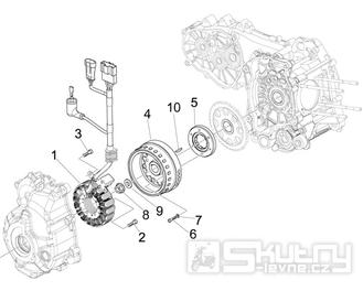 1.21 Magneto dobíjení - Gilera Nexus 300ie 4T LC 2009-2011 (ZAPM35600)