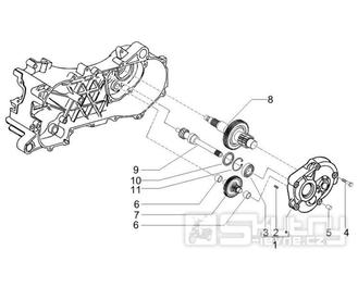 1.25 Převodovka - Gilera Runner 50 SP 2010-2012 (ZAPC46100, ZAPC46300, ZAPC4610001)