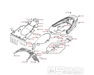 F17 Zadní světlo a blatník - Kymco People GT 300i