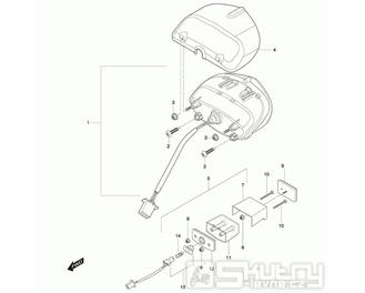 29 Zadní světlo a osvětlení SPZ - Hyosung 450 Sport Quad
