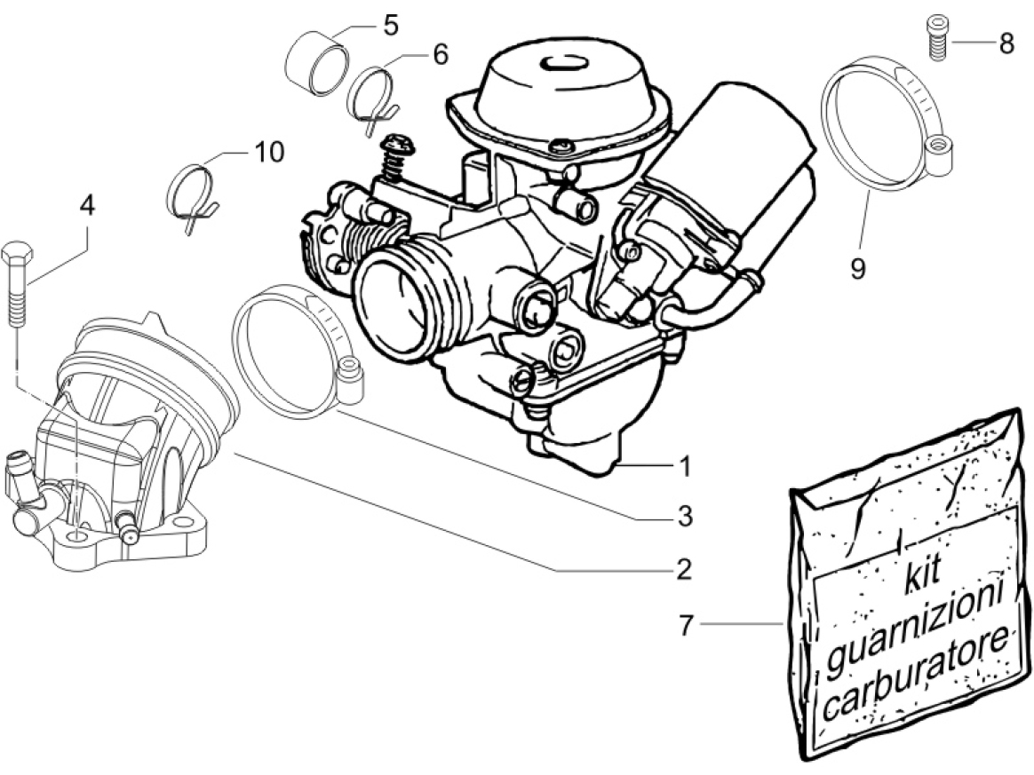 1.39 Karburátor - Gilera Runner 125 "SC" VX 4T 2006-2007 (ZAPM46100)