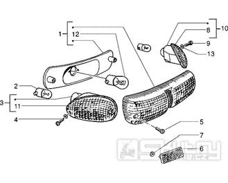 T38 Zadní světlomet a blinkry - Gilera Storm 50ccm 1998-2005 (TEC2T...)