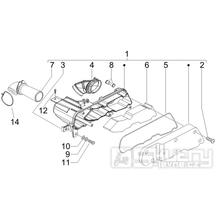 1.45 Vzduchový filtr - Gilera Runner 50 SP 2010-2012 (ZAPC46100, ZAPC46300, ZAPC4610001)